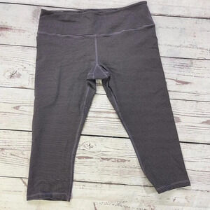 Glyder Striped Cropped Legging White Black Stripe